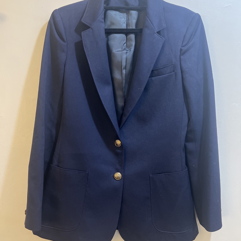 SIR Navy 100% Wool Blazer Sport Coat Jacket, Regular Size Type